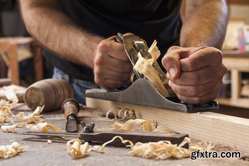 Carpenter working with wood 6x JPEG