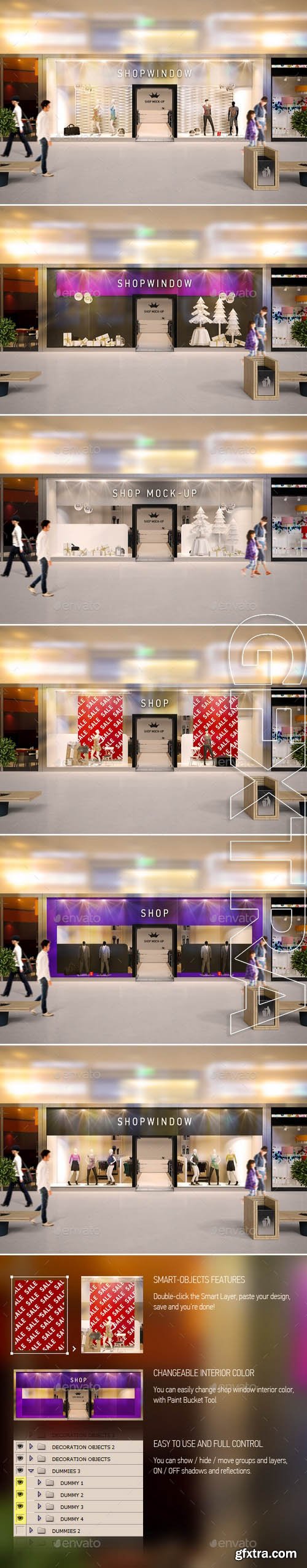 Shop Window Branding Mock-up - GraphicRiver 11105618