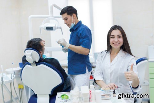 Dentist and white teeth 8x JPEG