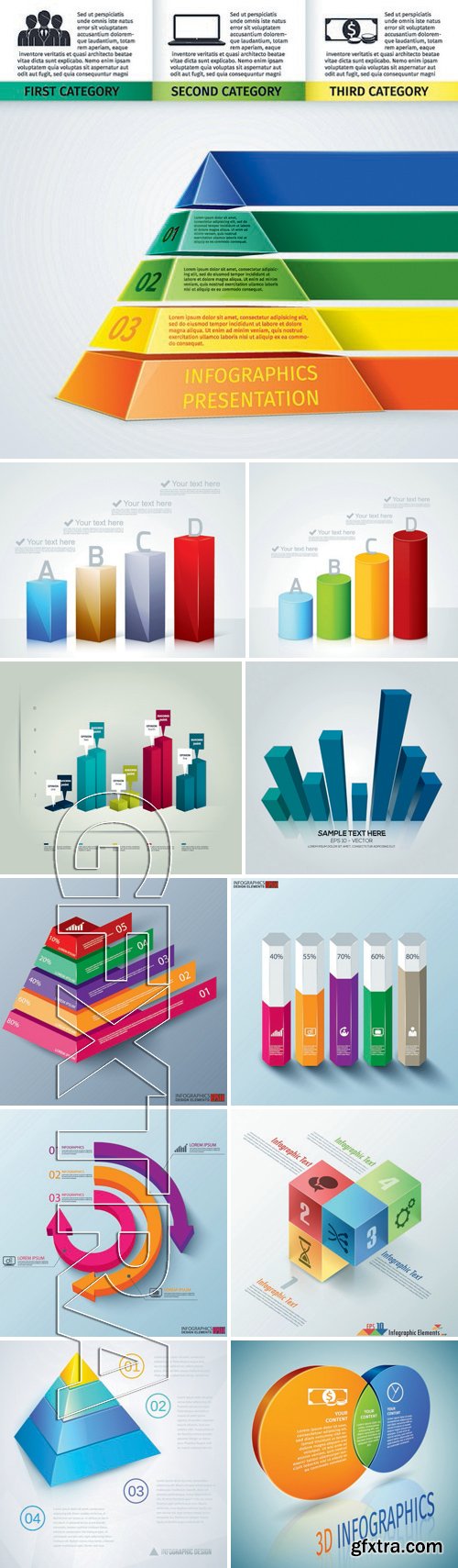 Stock Vectors - 3d Infographic Chart 22