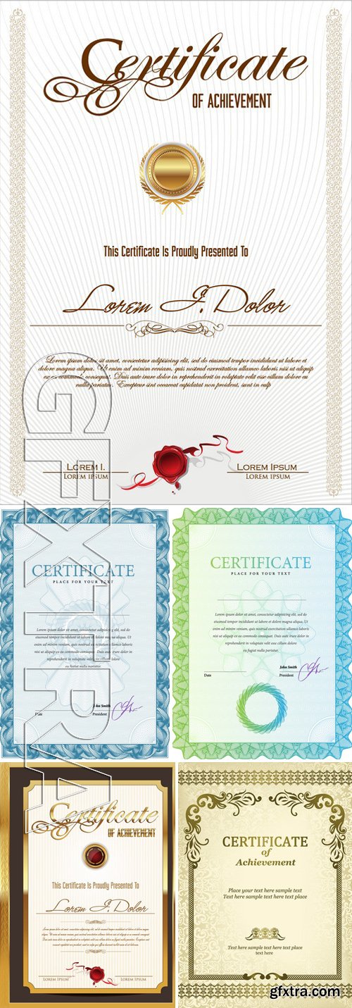 Stock Vectors - Certificate Template 17