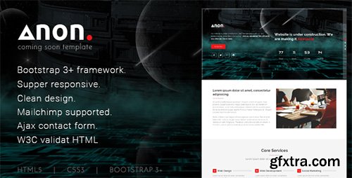 ThemeForest - Anon Responsive Coming Soon Template - RIP