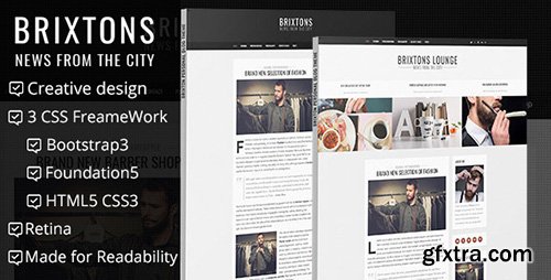 ThemeForest - Brixton - Minimal & Personal HTML Blog Template - RIP