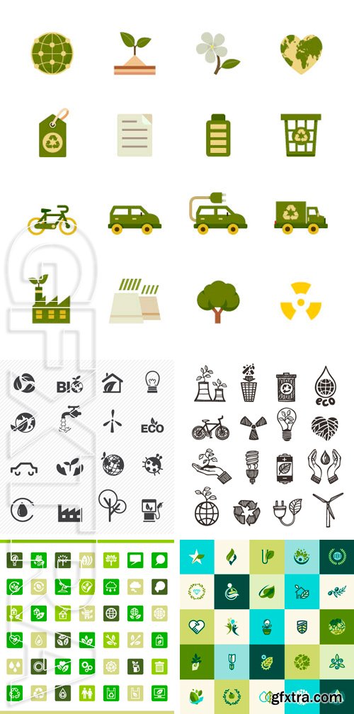 Stock Vectors - Eco icons set vector