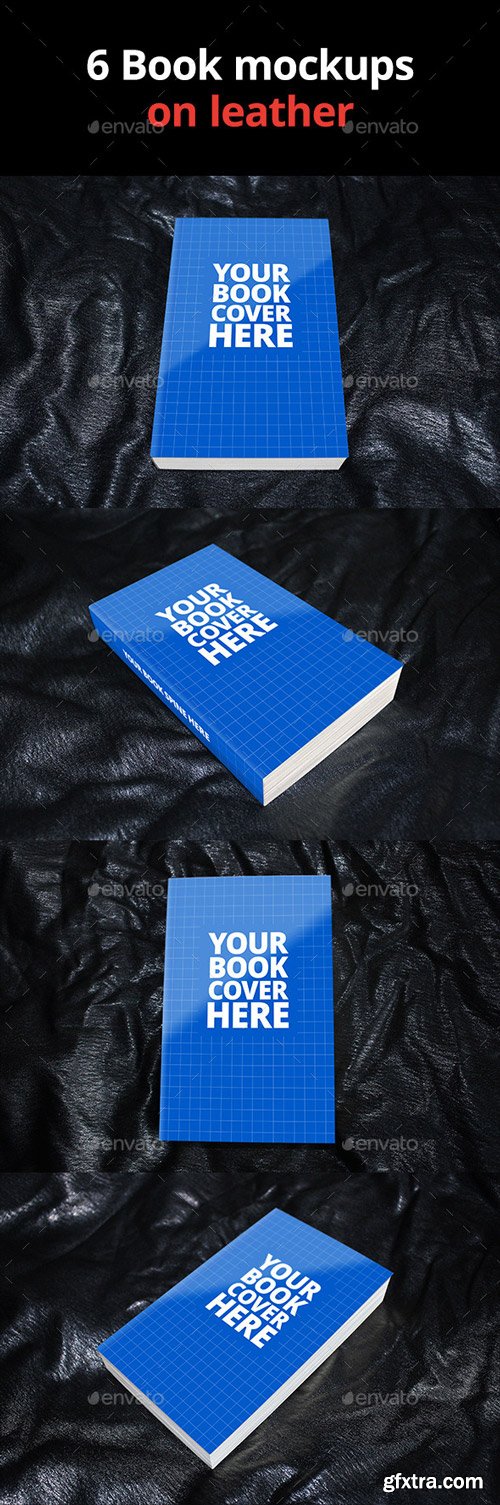 GraphicRiver - 5 Book Mockups on Leather - 11178563