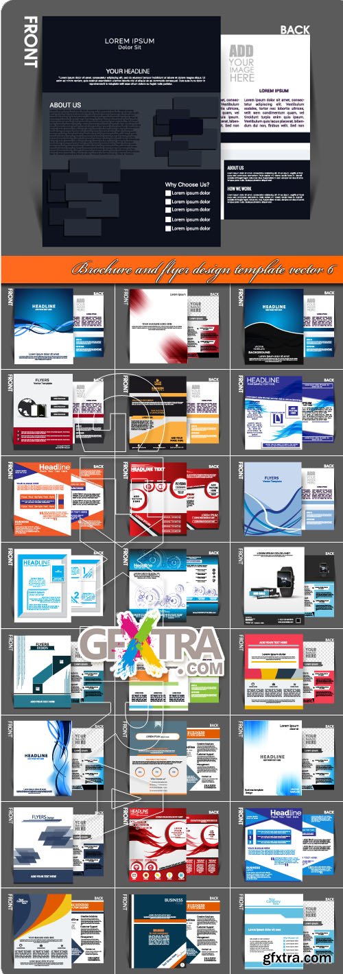 Brochure and flyer design template vector 6