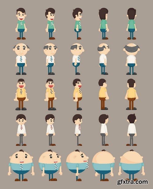 Stock Vectors - Mega set of different occupations and hobbies of people, 39xEPS