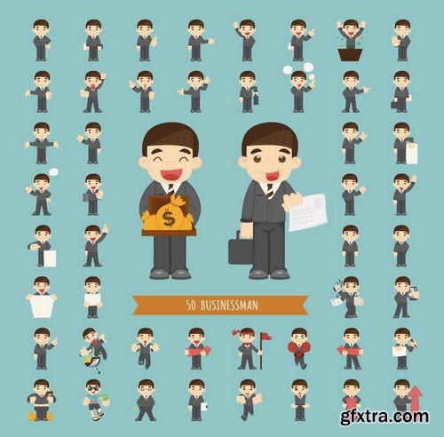 Stock Vectors - Mega set of different occupations and hobbies of people, 39xEPS