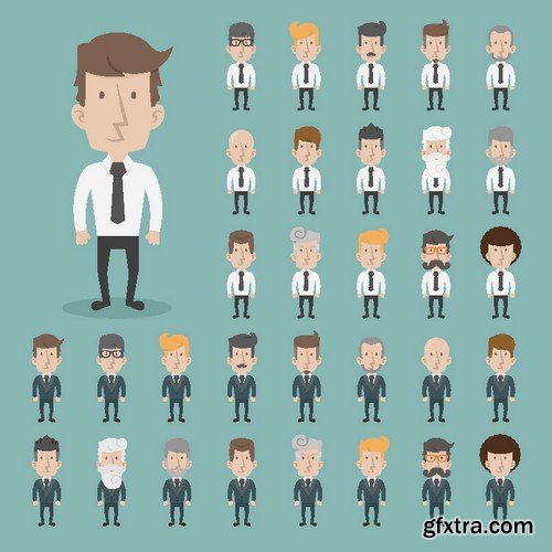 Stock Vectors - Mega set of different occupations and hobbies of people, 39xEPS