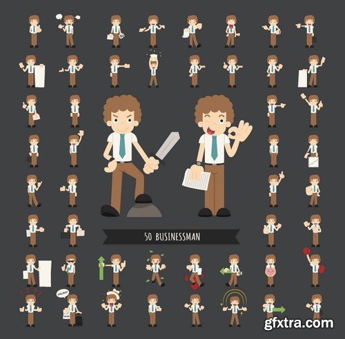 Stock Vectors - Mega set of different occupations and hobbies of people, 39xEPS