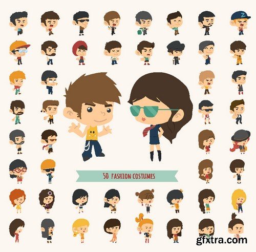 Stock Vectors - Mega set of different occupations and hobbies of people, 39xEPS