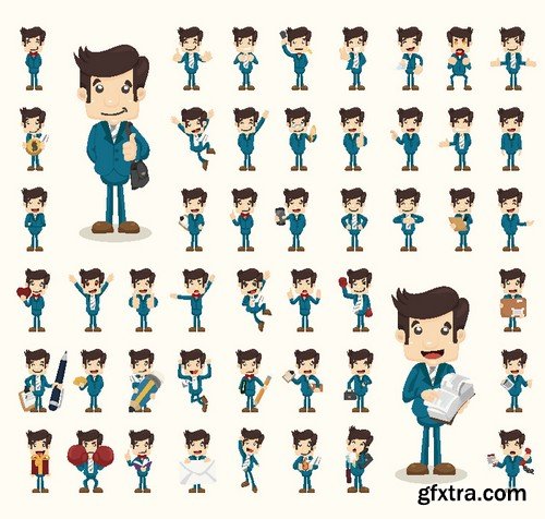 Stock Vectors - Mega set of different occupations and hobbies of people, 39xEPS