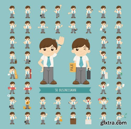 Stock Vectors - Mega set of different occupations and hobbies of people, 39xEPS