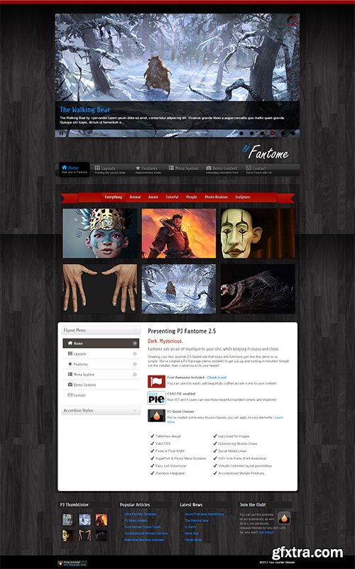 PureJoomla - PJ Fantome - Template for Joomla 2.5