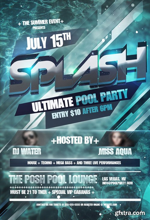 Splash Pool Party Flyer