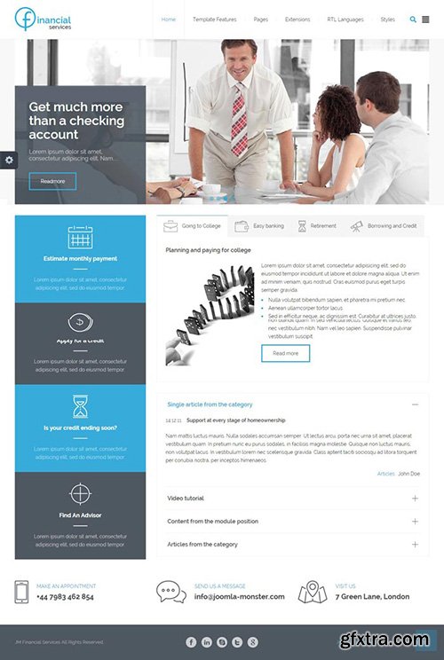 Joomla-Monster - JM Financial Services v1.00 - Perfect Joomla 3.x Template for Companies