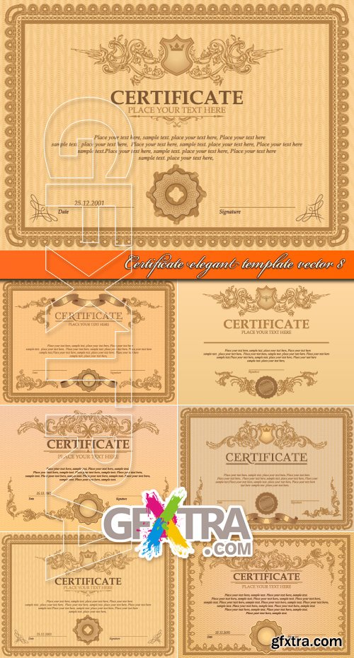 Certificate elegant template vector 8