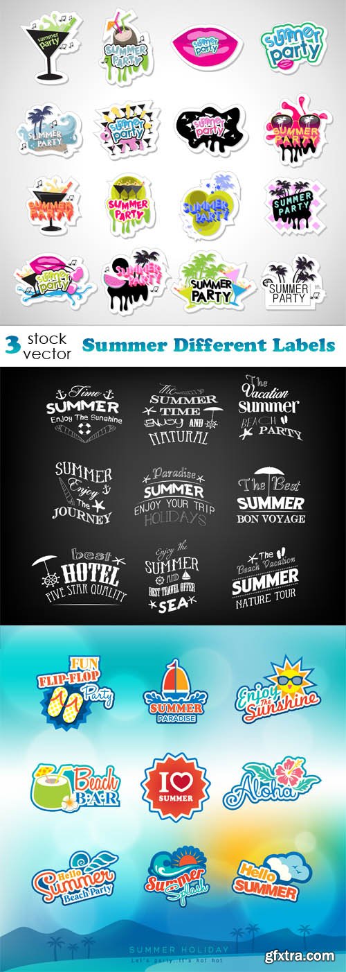 Vectors - Summer Different Labels