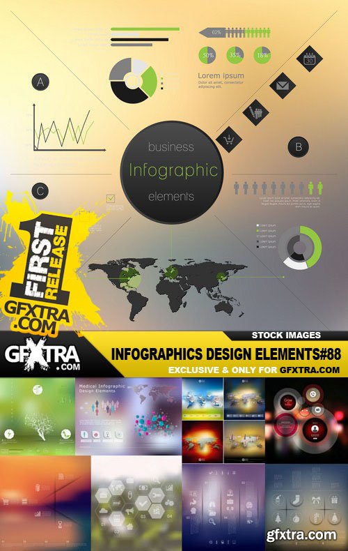 Infographics Design Elements#88 - 25 Vector