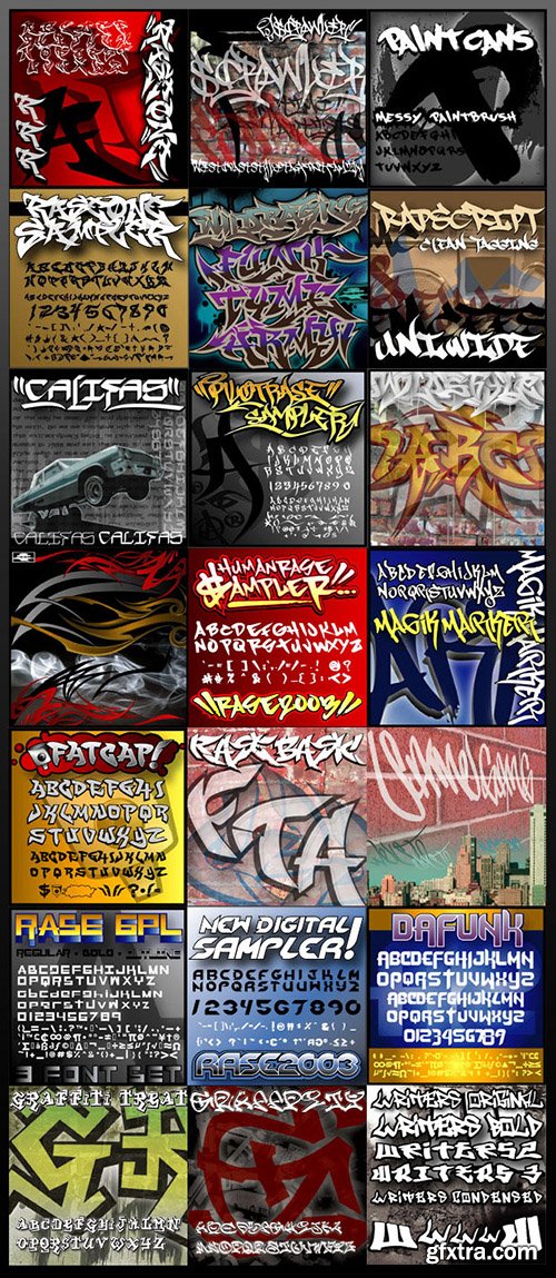 55 Graffiti Style Fonts - 125 Stock Images & Cool Bonus