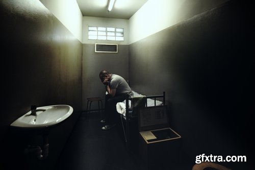 Jail and prisoners behind bars - 25 HQ Jpg