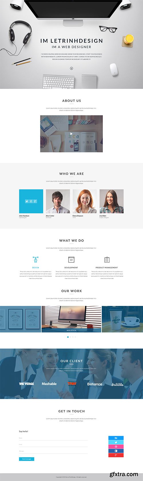 PSD Web Template - Portfolio 2015 Vol.2 - Landing Page