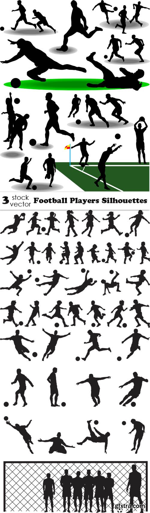 Vectors - Football Players Silhouettes