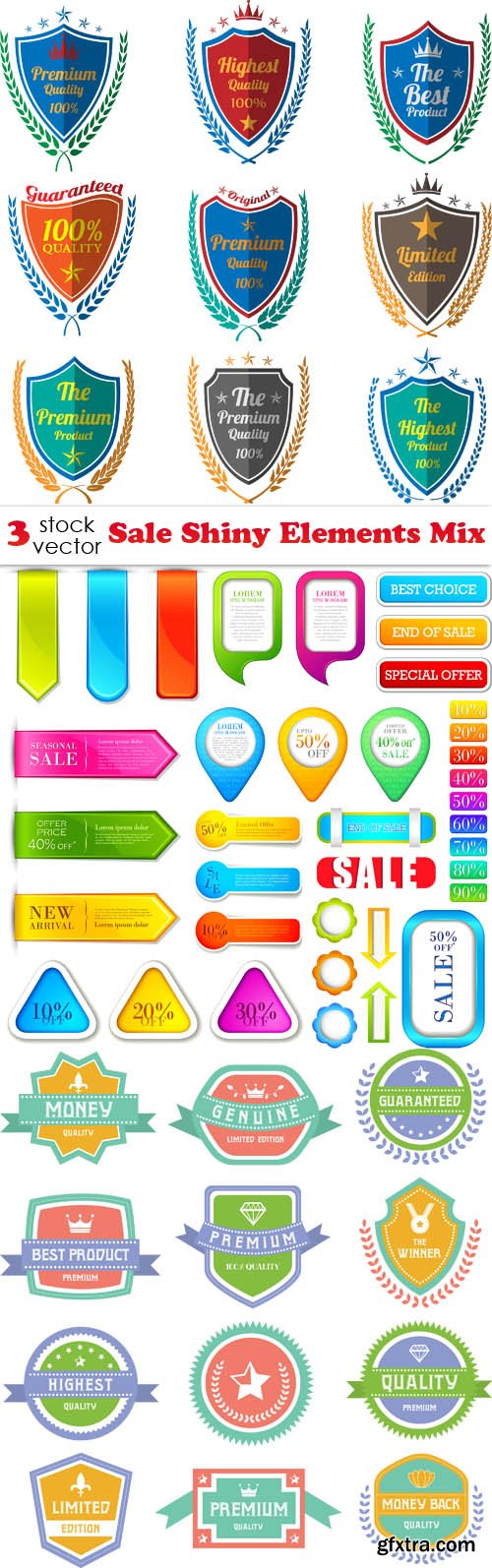 Vectors - Sale Shiny Elements Mix