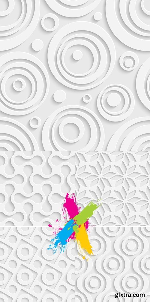 White Decorative Backgrounds Vector