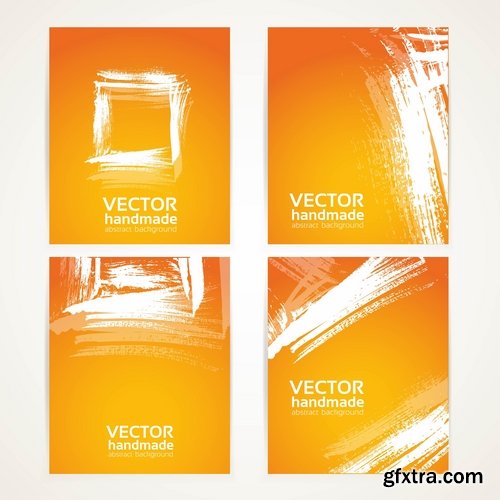 Collection of vector grunge banner picture flyer template business card 25 Eps