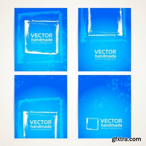 Collection of vector grunge banner picture flyer template business card 25 Eps