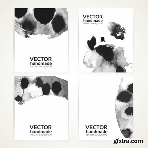 Collection of vector grunge banner picture flyer template business card 25 Eps