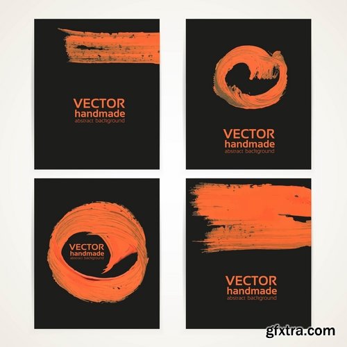 Collection of vector grunge banner picture flyer template business card 25 Eps