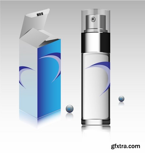 Collection of vector image bottle and vial tube of cream various capacities 25 Eps