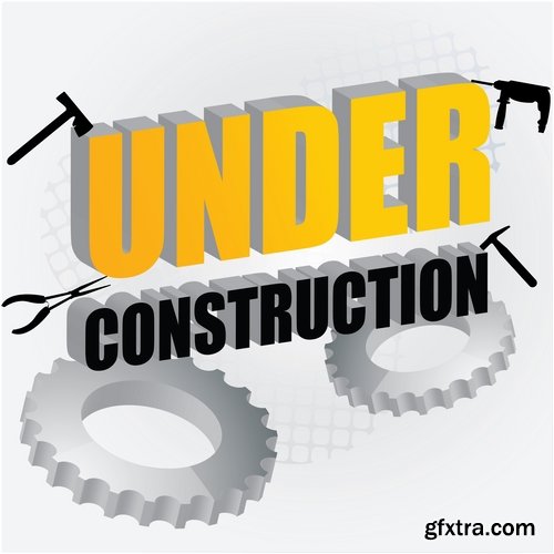 Collection of vector image of construction sign construction warning sign template 25 Eps