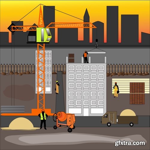 Collection of vector image of construction sign construction warning sign template 25 Eps