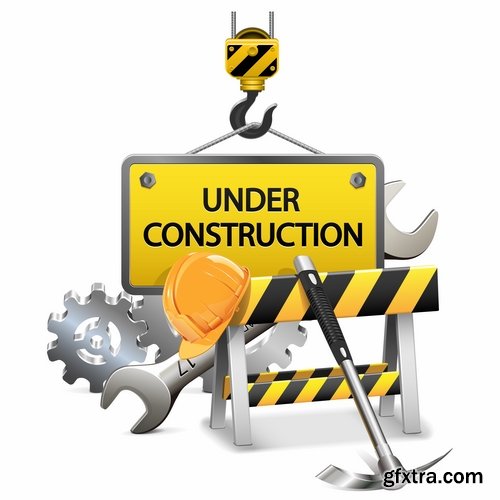 Collection of vector image of construction sign construction warning sign template 25 Eps