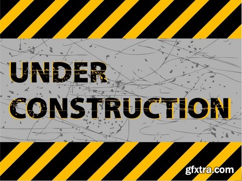 Collection of vector image of construction sign construction warning sign template 25 Eps