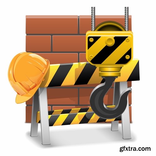 Collection of vector image of construction sign construction warning sign template 25 Eps