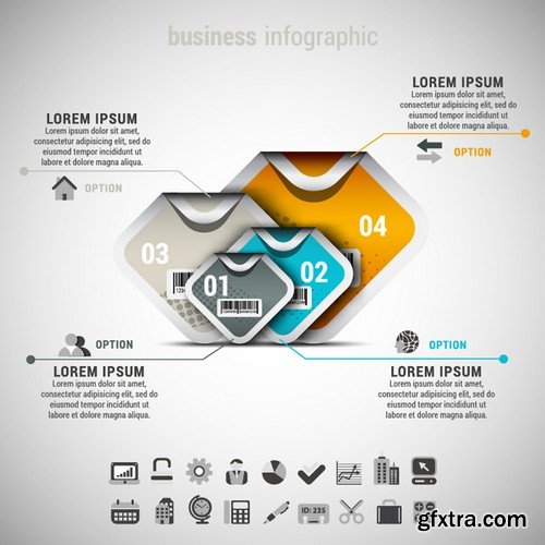 Stock Vectors - Business Infographic 9, 25xEPS