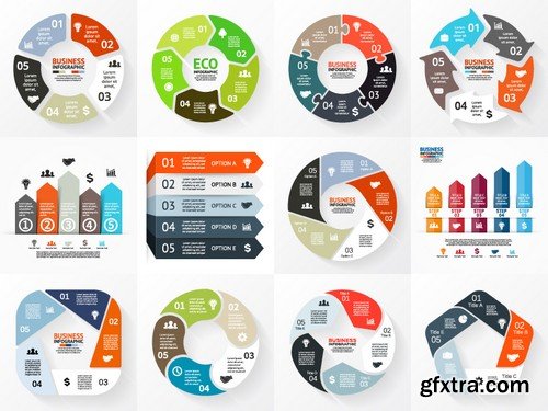 Stock Vectors - Business Infographic 9, 25xEPS