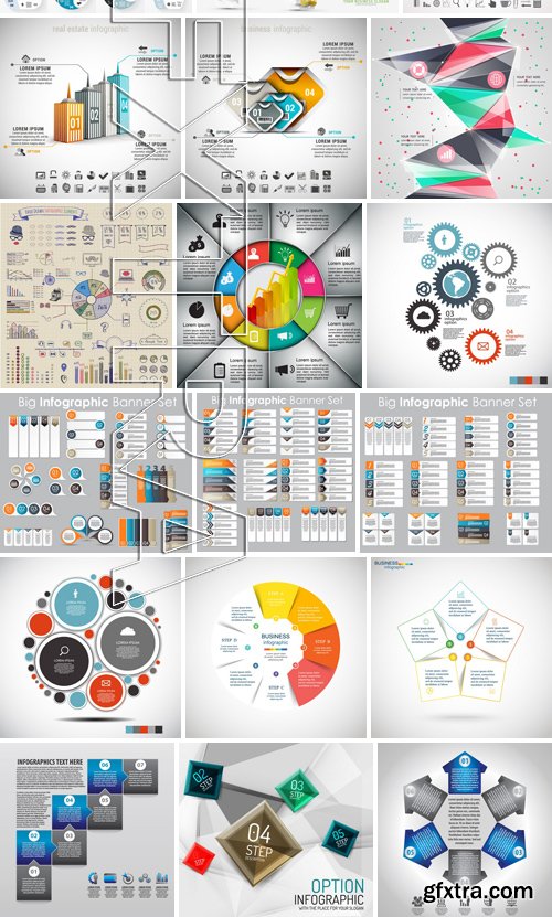 Stock Vectors - Business Infographic 9, 25xEPS