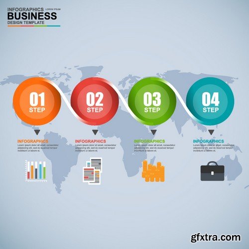 Stock Vectors - Business Infographic 9, 25xEPS