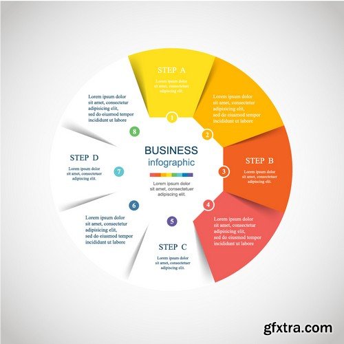 Stock Vectors - Business Infographic 9, 25xEPS