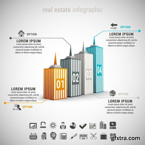 Stock Vectors - Business Infographic 9, 25xEPS