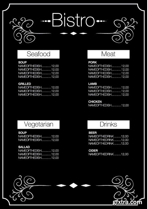 Stock Vectors - Menu Mix 14, 25xEPS