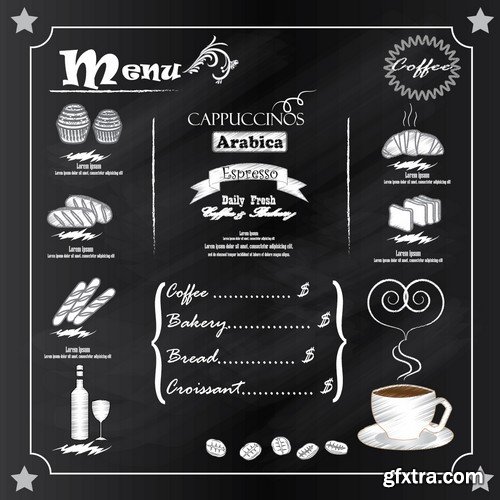 Stock Vectors - Menu Mix 14, 25xEPS