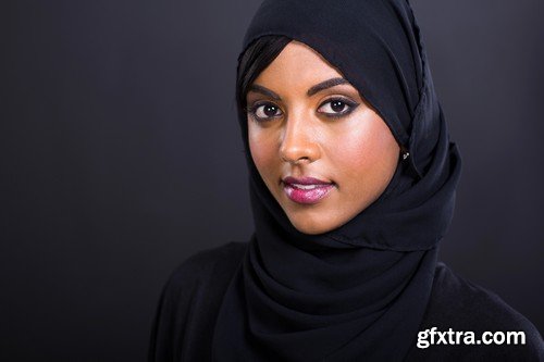 Stock Photos - Muslim girls, 25xJPG