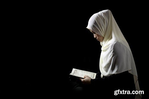 Stock Photos - Muslim girls, 25xJPG