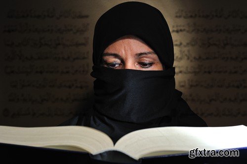 Stock Photos - Muslim girls, 25xJPG